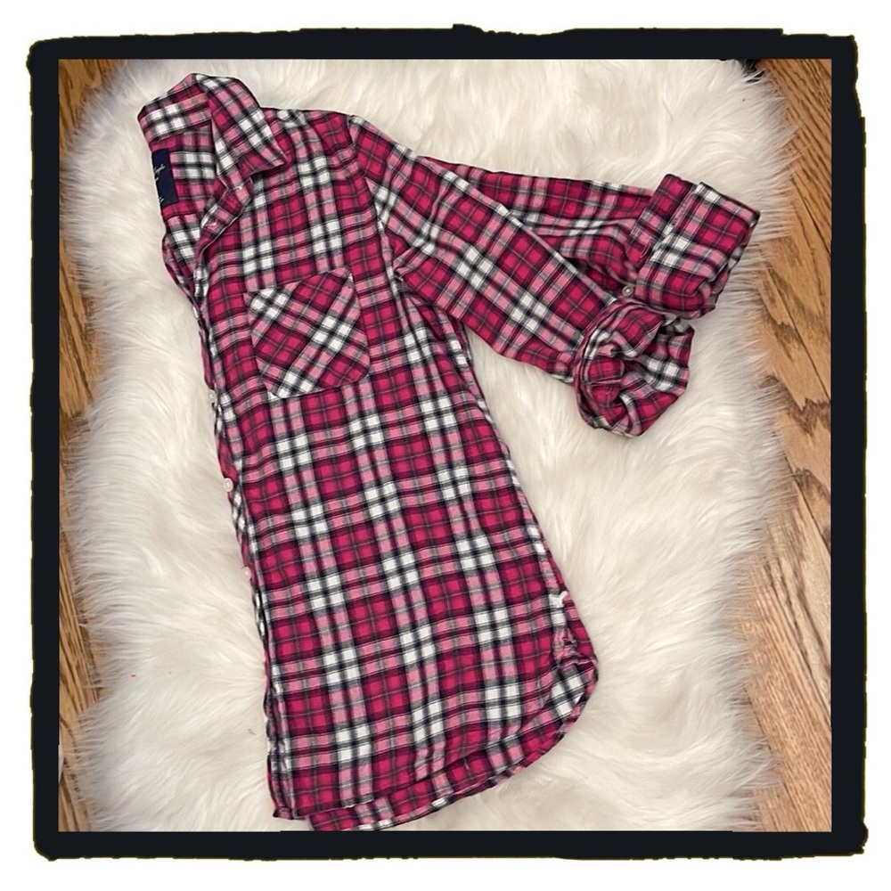 💕Beautiful Plaid American Eagle Button Down Flannel Shirt💕